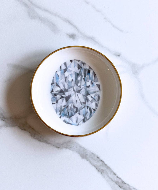 Oval Diamond Ring Dish