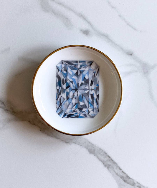 Radiant Cut Diamond Ring Dish