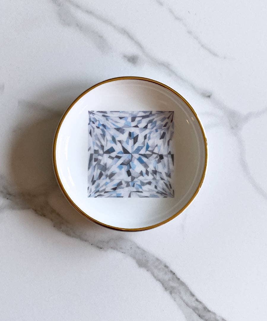 Princess Cut Diamond Ring Dish